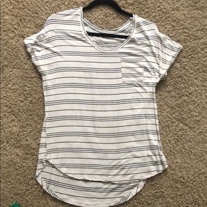 White and black striped shirt